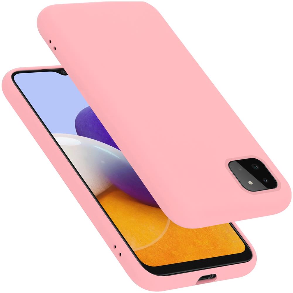Custodia Compatibile Con Samsung Galaxy A22 5g In Liquid Rosa - Coperchio Protettivo In Silicone Tpu Flessibile - Foto 1