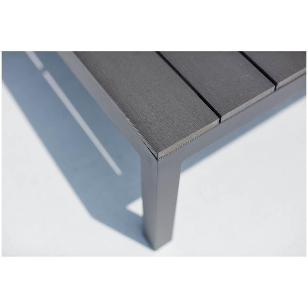 Salotto Da Giardino Basso 5 Posti In Alluminio Grigio Scuro Fira - Foto 8