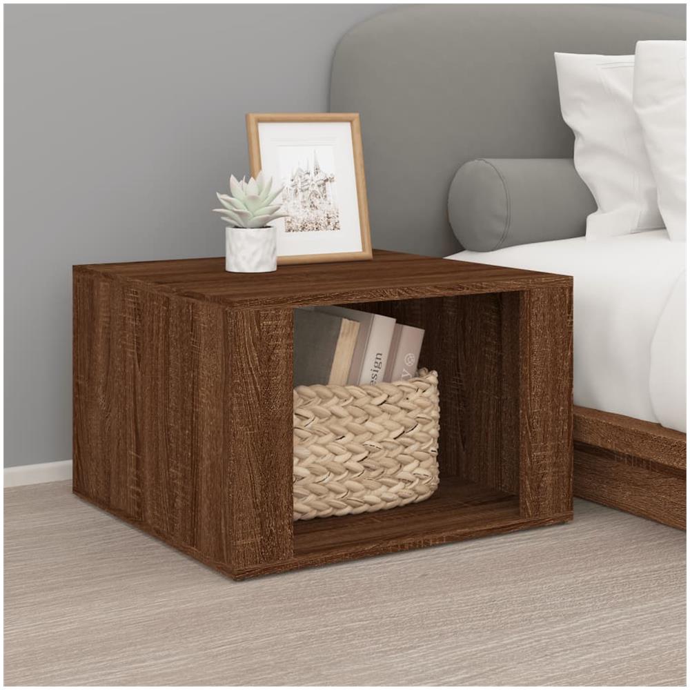 Comodino Rovere Marrone 57x55x36 Cm In Legno Multistrato - Foto 1