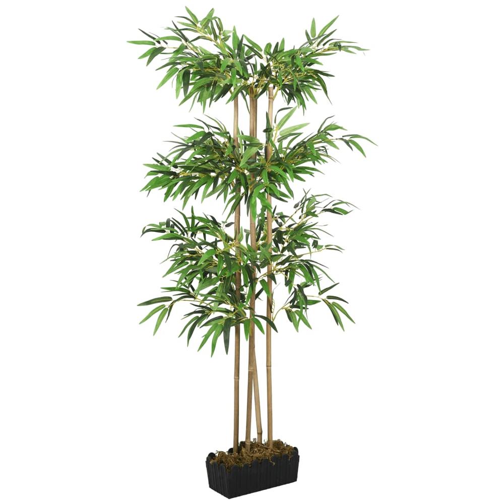 Albero Bambù Artificiale 988 Foglie 150 Cm Verde - Foto 1