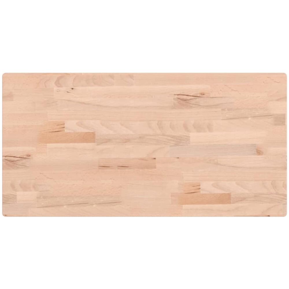 Piano Bagno 80x40x2,5 Cm Legno Massello Di Faggio - Foto 2