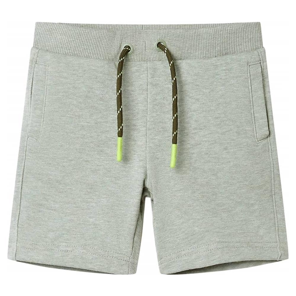 Pantaloncini per Bambini con Coulisse Cachi Chiaro Mélange 128 - Foto 1