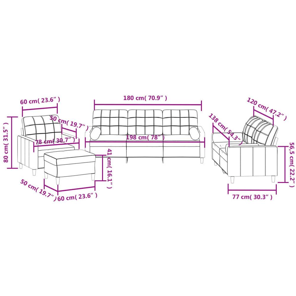 3201266 set di mobili per soggiorno Grigio - Foto 12