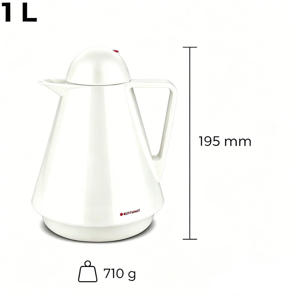 Borraccia termica 1L - Sylke 880 - Doppio uso caldo e freddo - Avorio - Foto 2