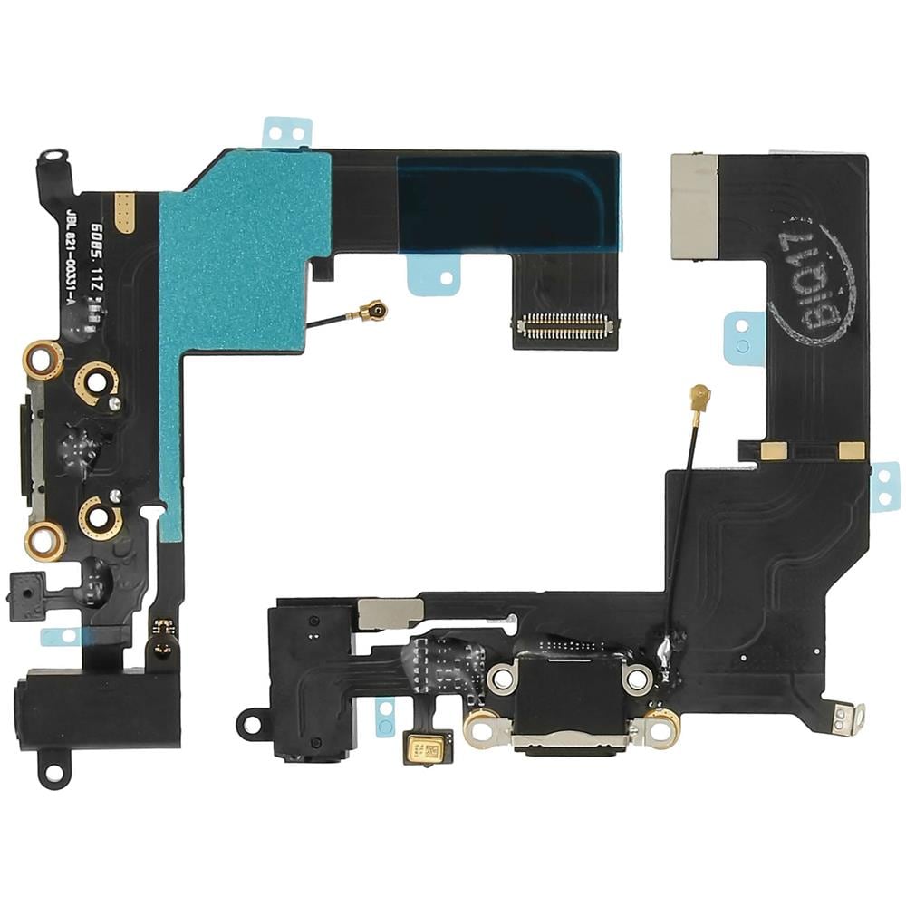 Connettore Di Ricarica Iphone Se - Connettore Lightining + Jack 3.5 Mm Nero - Foto 2
