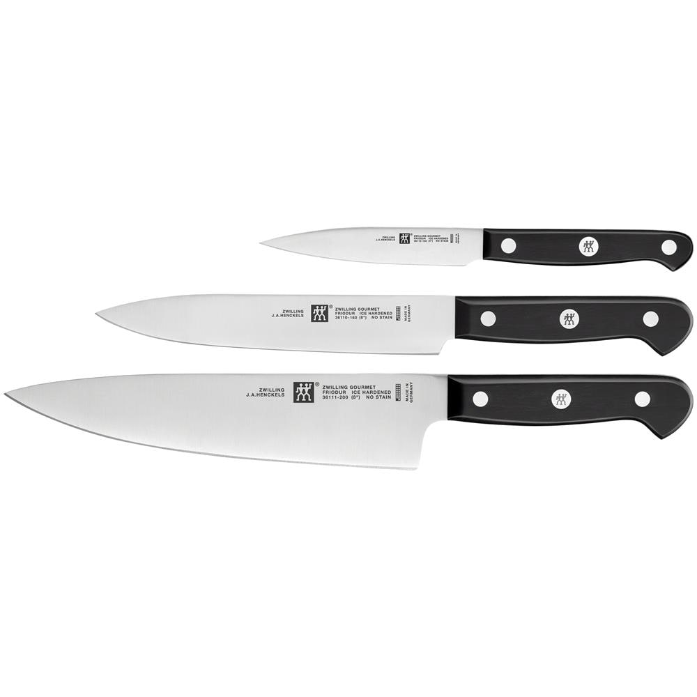 36130-003 Set Coltelli Gourmet, Acciaio Inossidabile, Argento /nero, 3 Pezzi - Foto 1