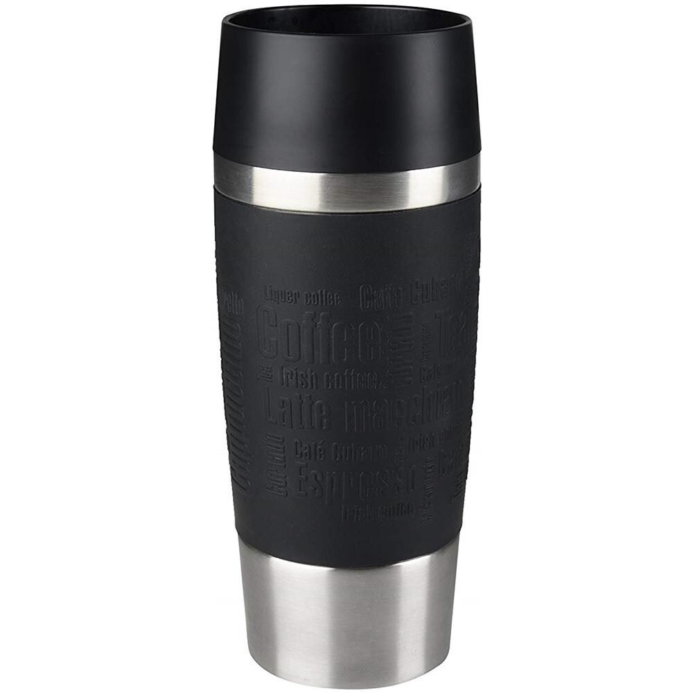 Tazza Da Viaggio, In Acciaio Inox, Nero, 8.2x 8.2x 20.4cm - Foto 1