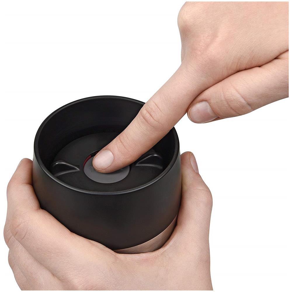 Tazza Da Viaggio, In Acciaio Inox, Nero, 8.2x 8.2x 20.4cm - Foto 2