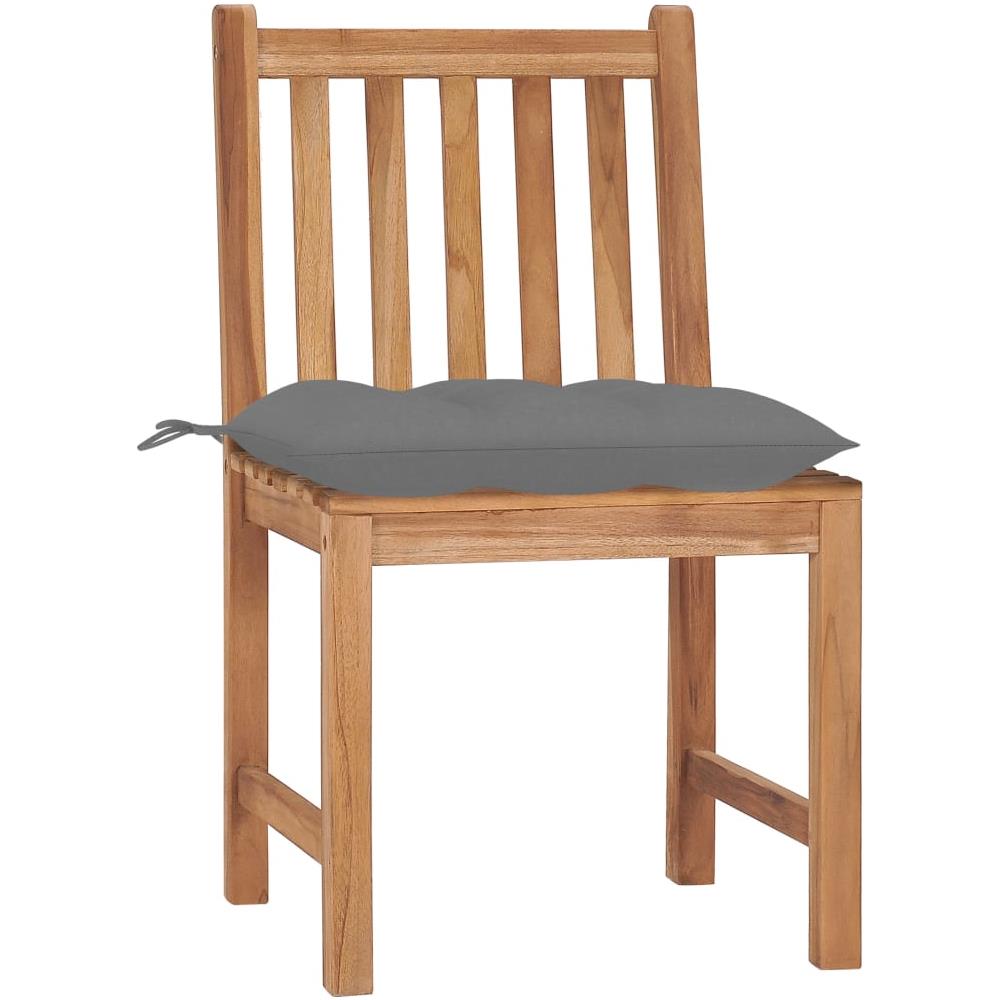 Sedie Da Giardino 2 Pz Con Cuscini In Legno Massello Di Teak - Foto 2
