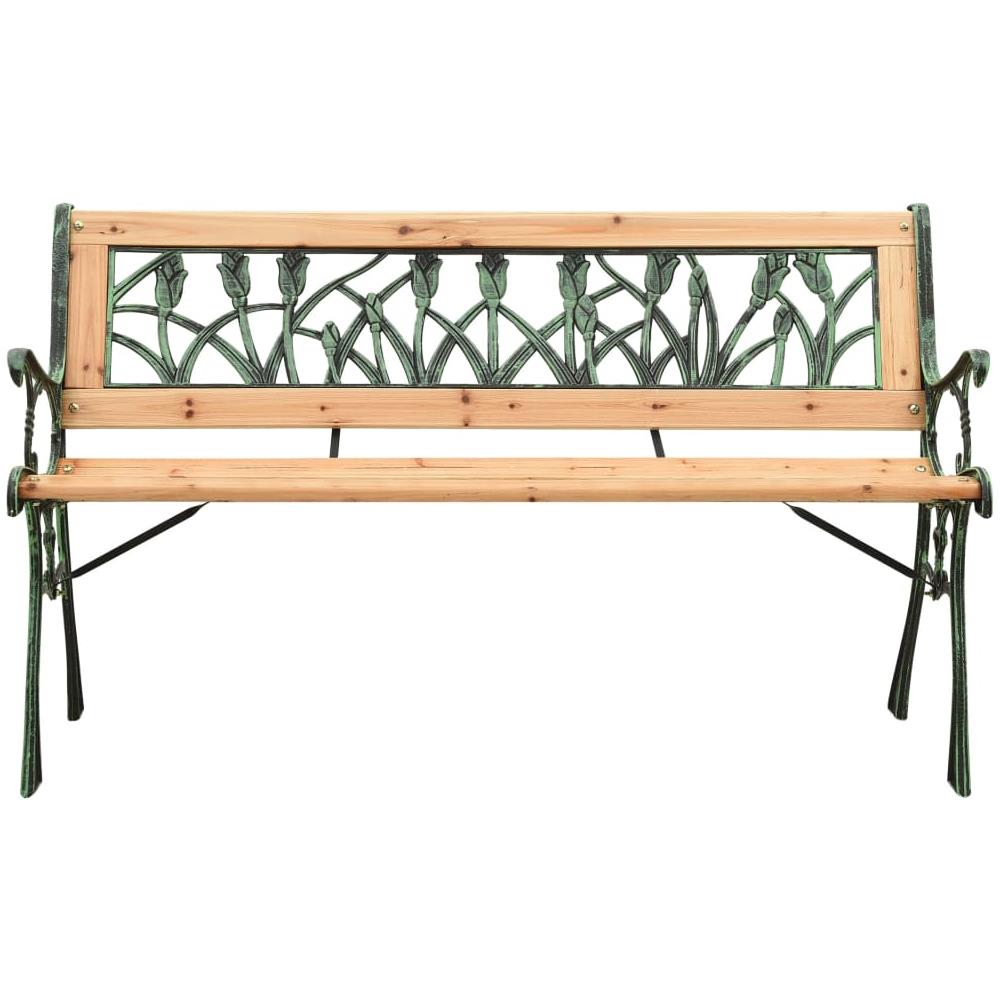 Panchina da Giardino 122 cm in Ghisa e Legno Massello di Abete - Foto 2