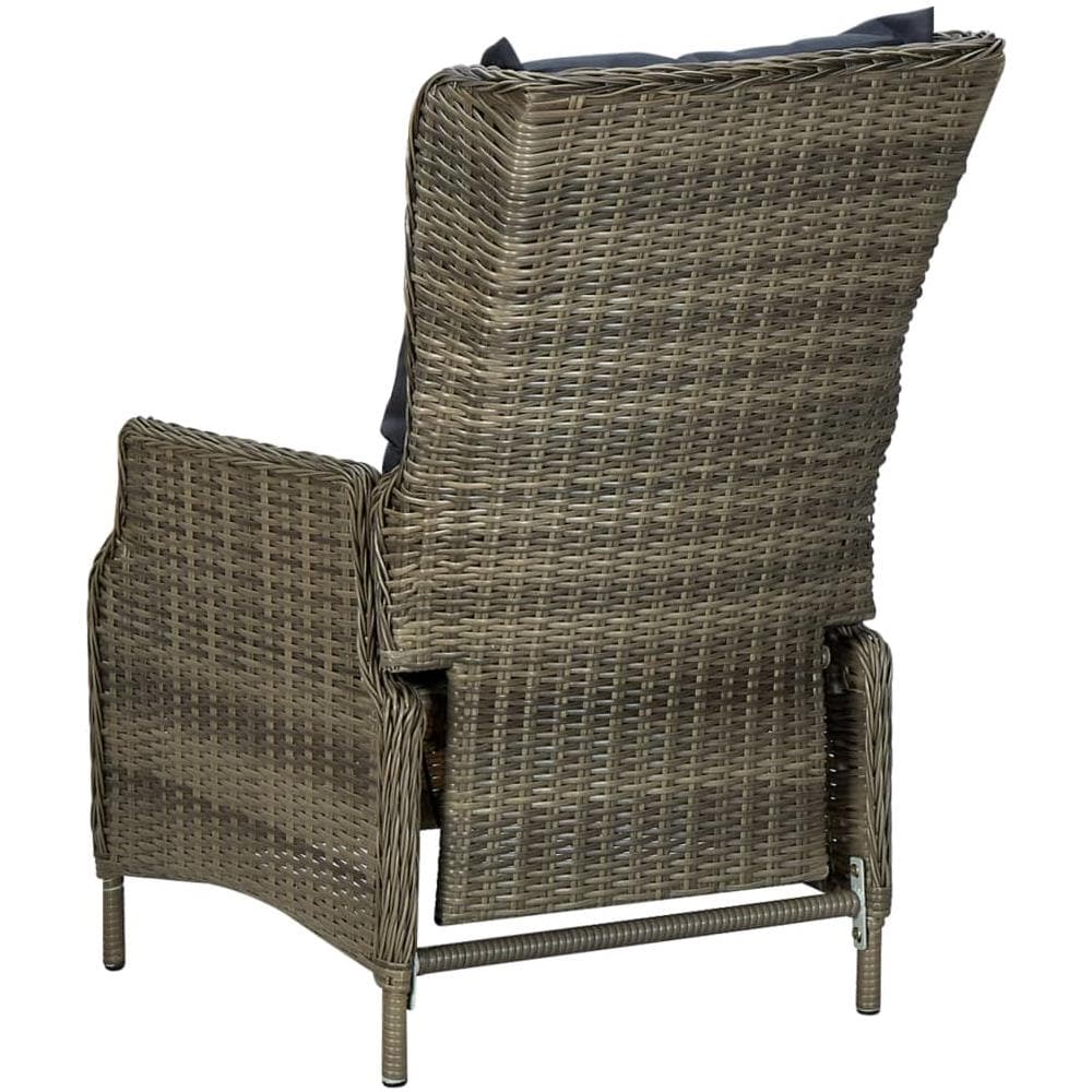 Set Da Pranzo Da Giardino 7 Pz Con Cuscini In Polyrattan Marrone - Foto 8