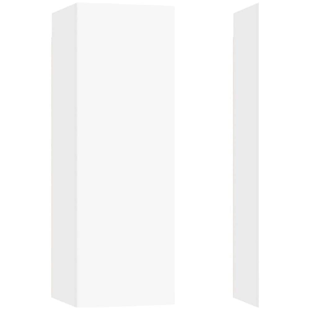 Mobili Porta TV 2pz Bianchi 30,5x30x90 cm in Legno Multistrato - Foto 1