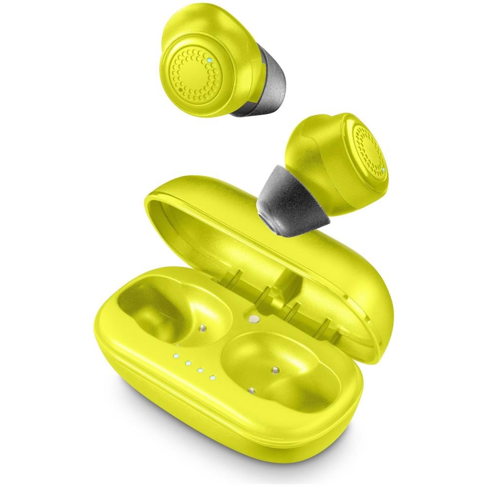 Cellularline Petit - Universale Auricolari Bluetooth® in-ear senza fili con caricabatteria portatile Lime - Foto 1