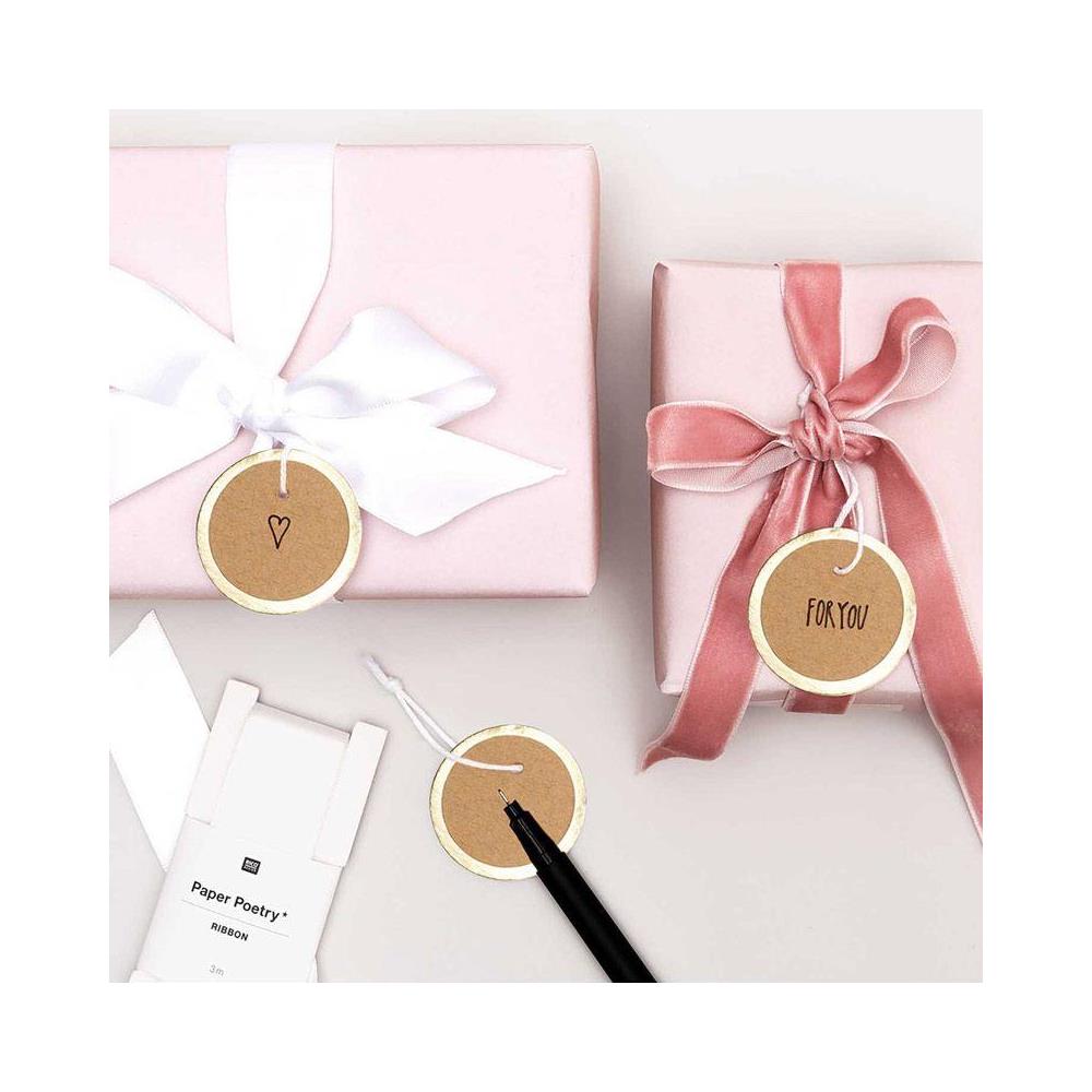 24 Etichette Appese Rotonde In Carta Kraft - Foto 2