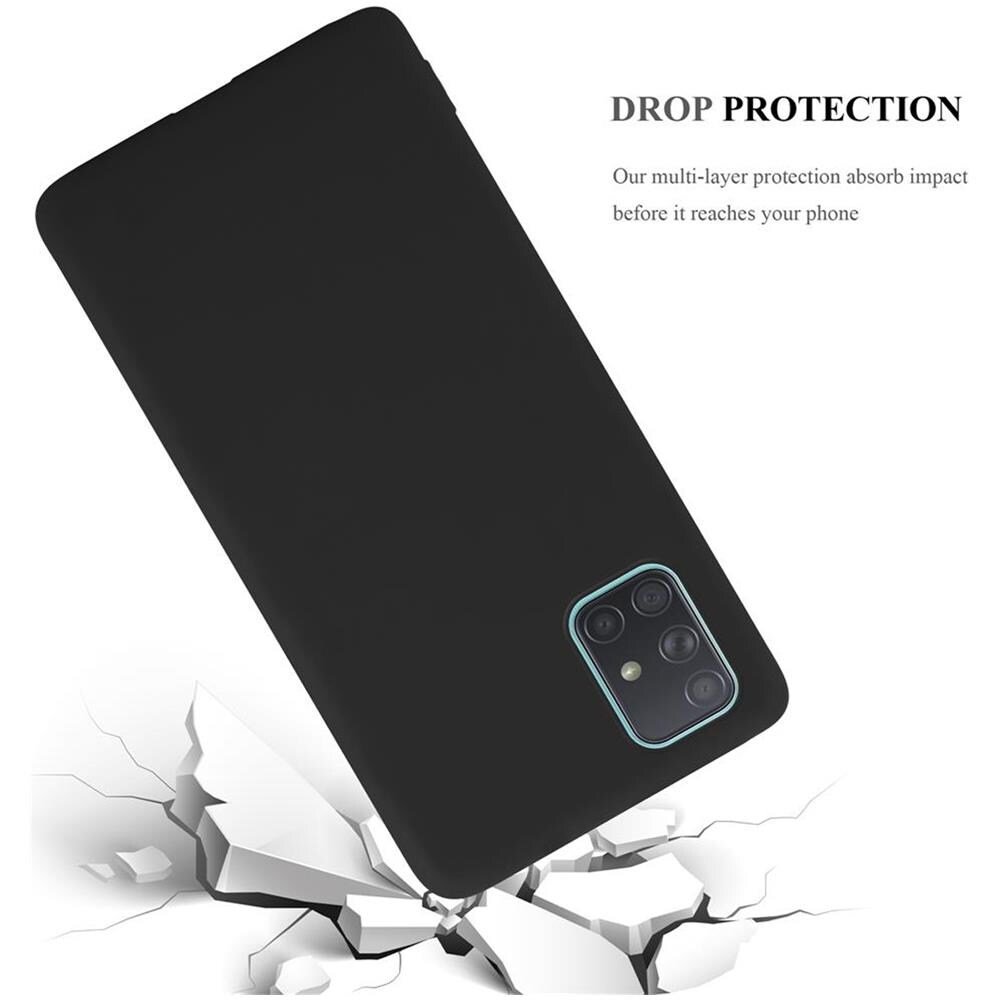 Custodia Compatibile Con Samsung Galaxy A71 5g In Candy Nero - Coperchio Protettivo In Silicone Tpu Flessibile - Foto 8