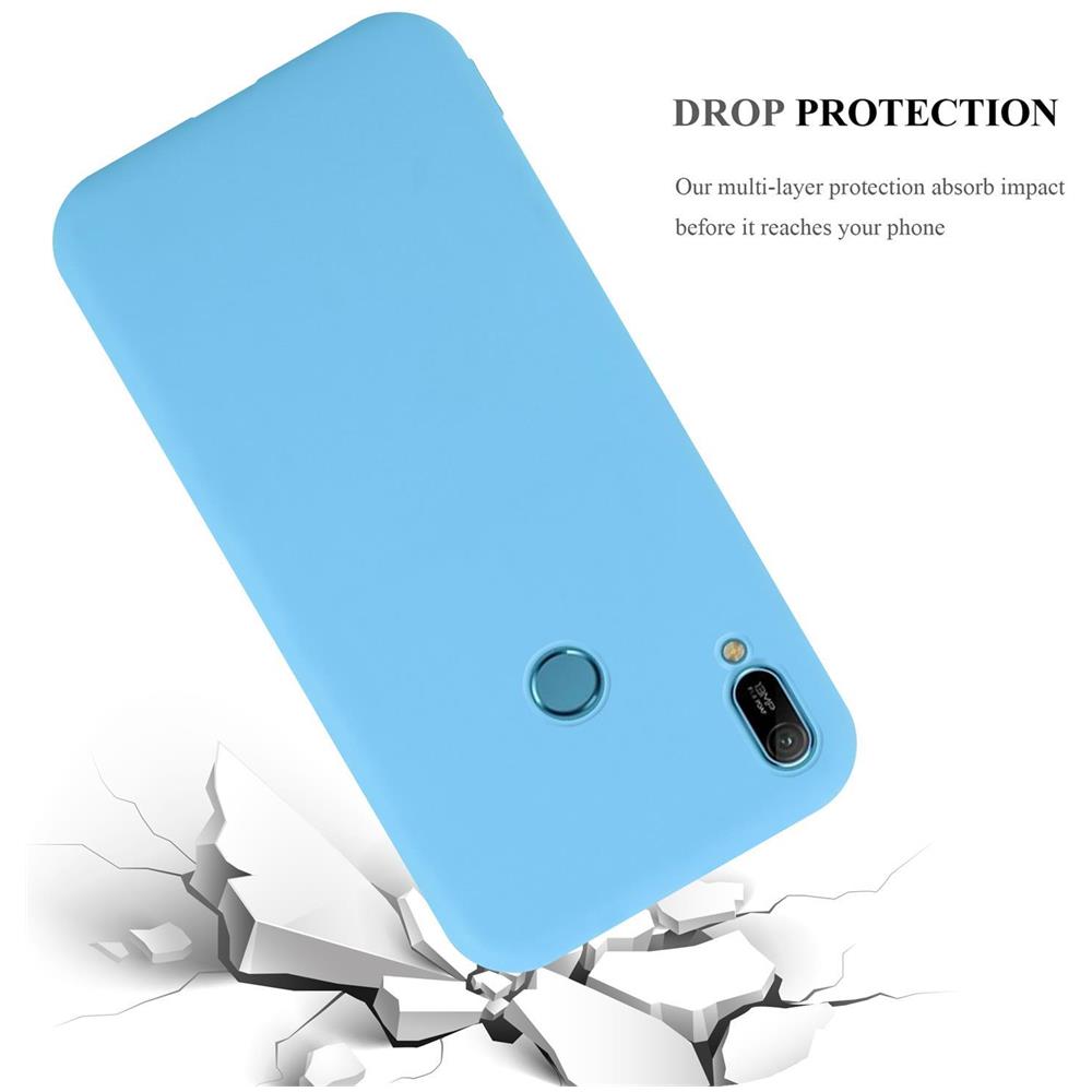 Custodia Compatibile Con Huawei Y6 2019 In Candy Blu - Coperchio Protettivo In Silicone Tpu Flessibile - Foto 8