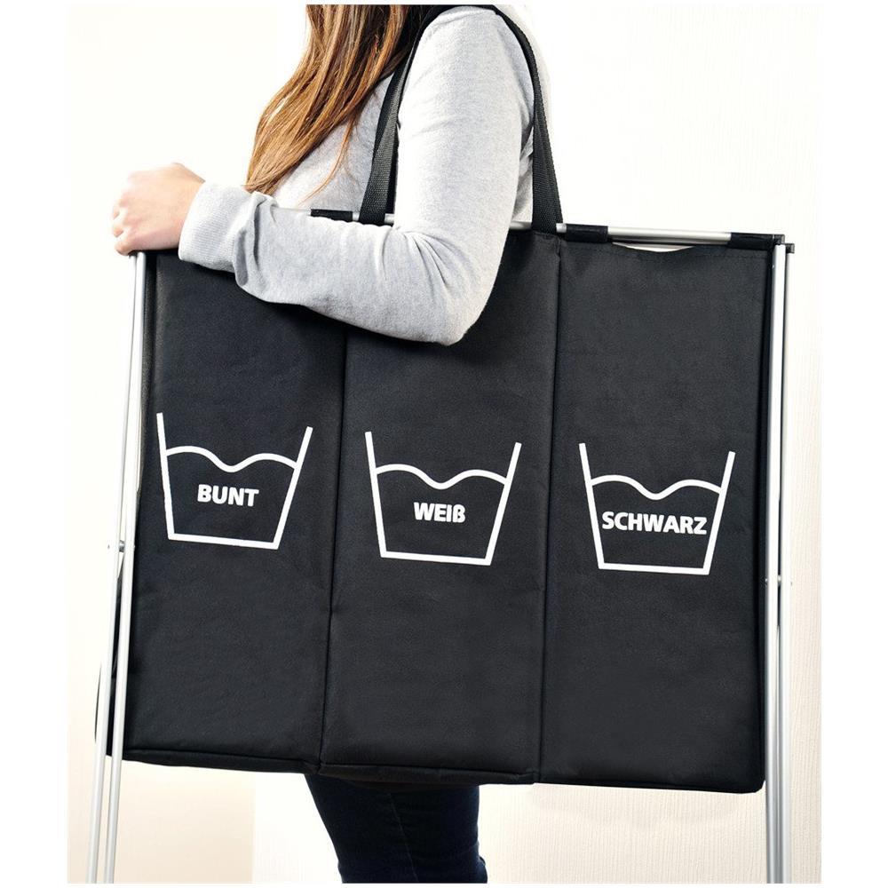 Cestino Per Il Lavaggio Con Scomparti In Grigio, Contenitore Pieghevole Di Materiale Per Il Bagno - Foto 2