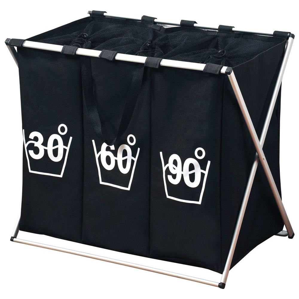 Cestino Per Il Lavaggio Con Scomparti In Grigio, Contenitore Pieghevole Di Materiale Per Il Bagno - Foto 1