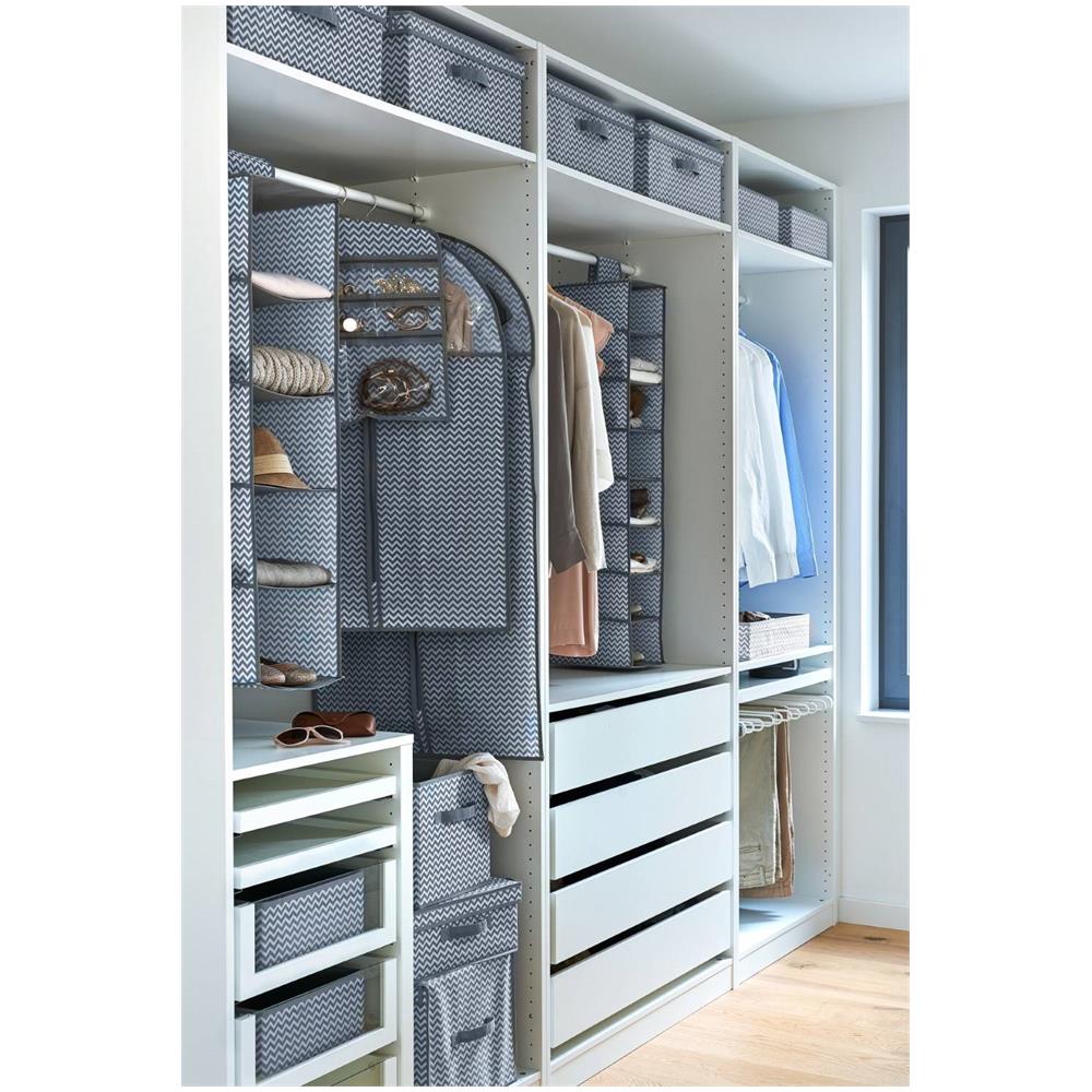 Organizer Per Vestiti, Pieghevole, 5 Livelli, Colore: Grigio Chiaro - Foto 4