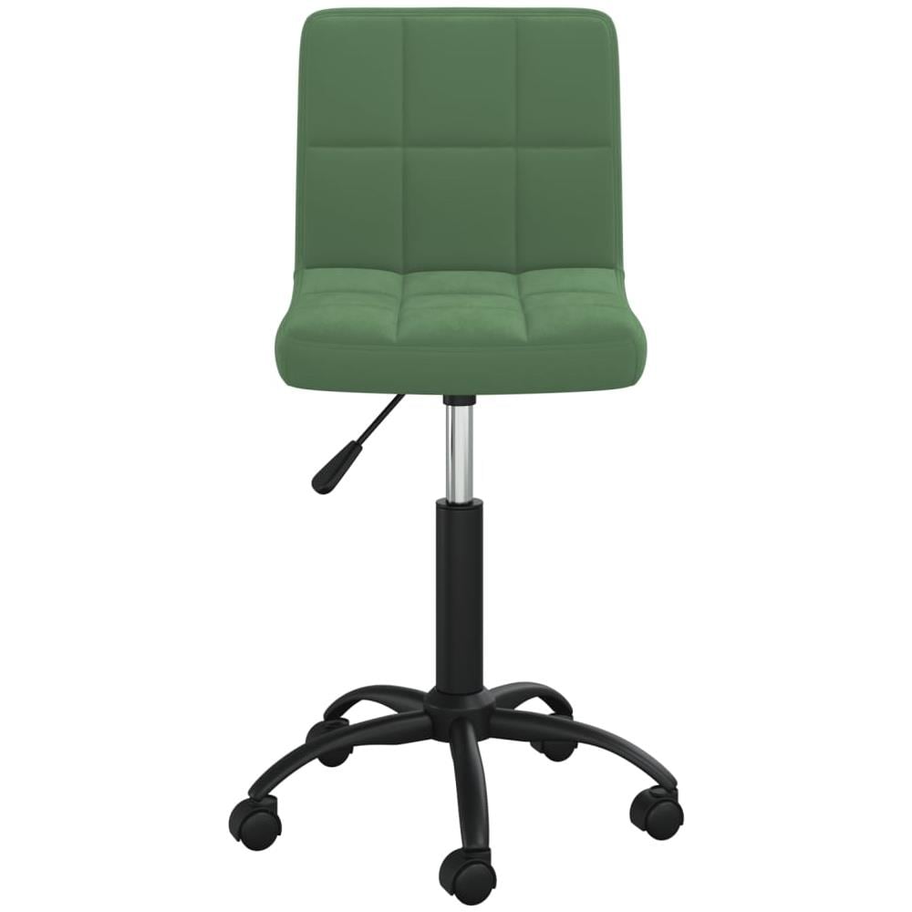 Sedia Da Pranzo Girevole Verde Scuro In Velluto - Foto 2