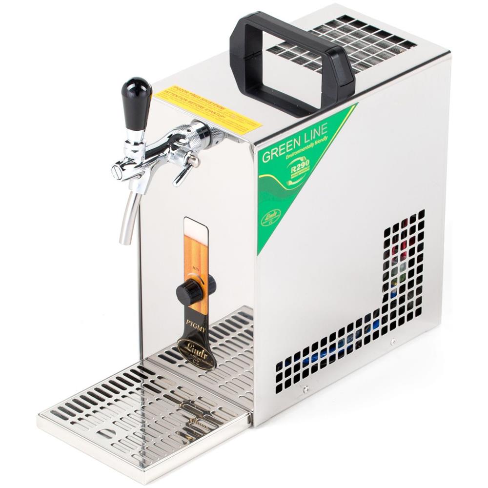 Set Completo Sotto Banco - Spillatore Birra Pygmy 25 / K Con Pompa A Membrana, Raffreddatore A Secco In Acciaio Inox A 1 Linea, 35 Litri / H, Incl. Torre Di Erogazione, Green Line - Foto 2