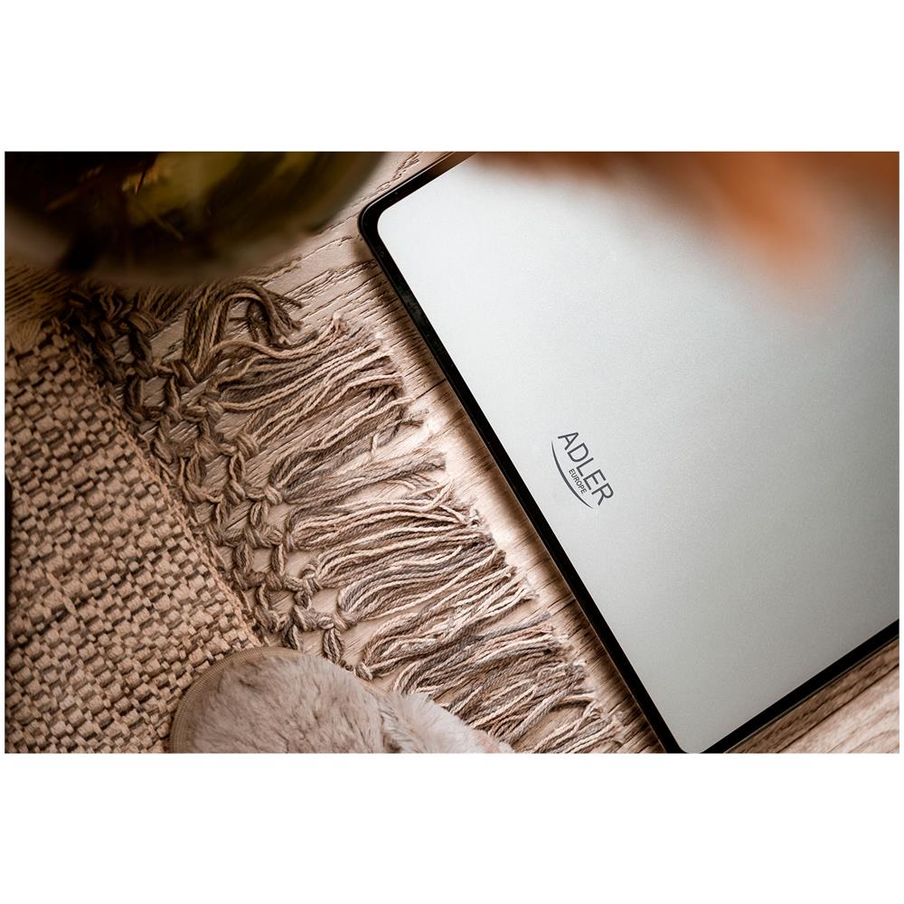 Ad8174s Bilancia Pesapersone Digitale Alta Precisione 180kg, Display Led Autospegnimento Argento - Foto 2