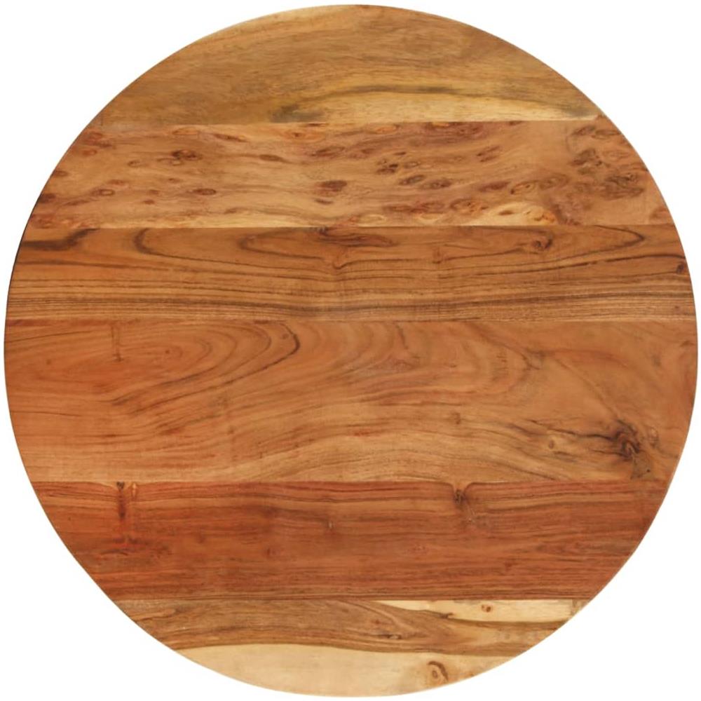 Tavolino 60x (42-62) Cm In Legno Massello Di Acacia E Ghisa - Foto 2
