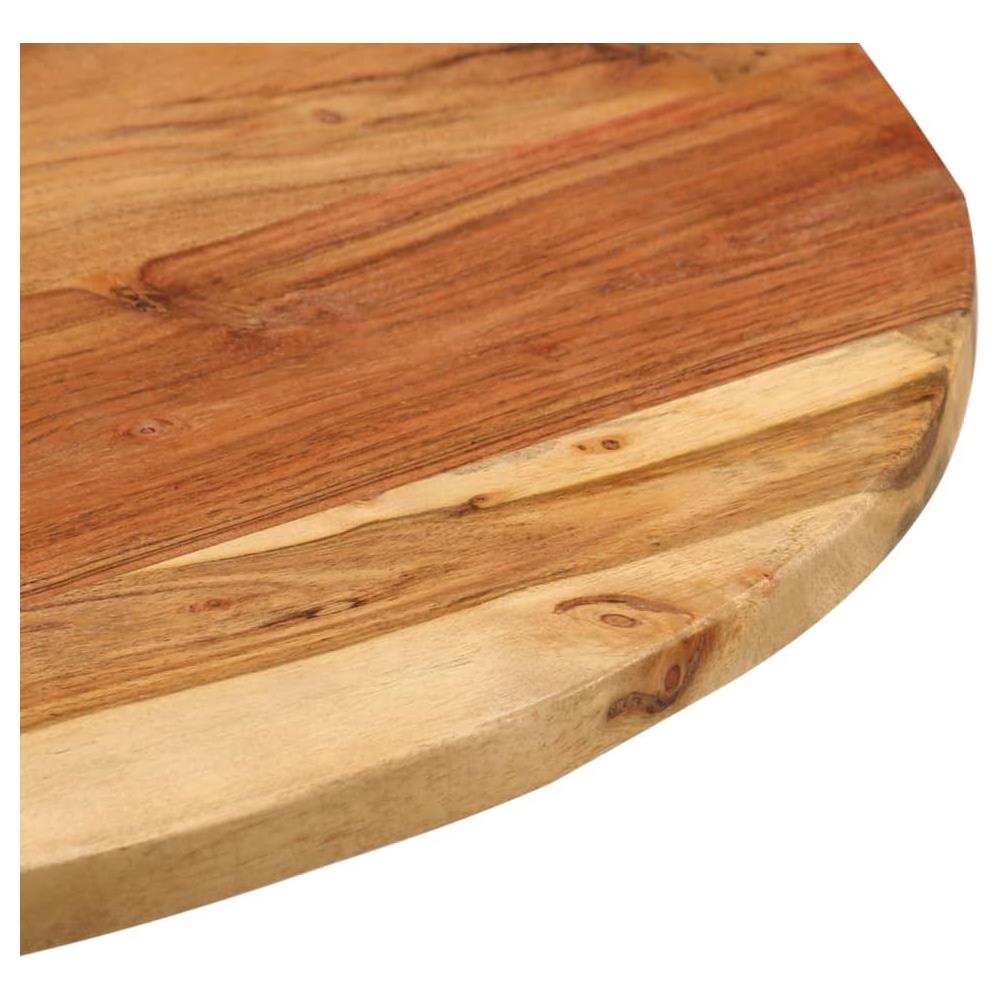 Tavolino 60x (42-62) Cm In Legno Massello Di Acacia E Ghisa - Foto 3