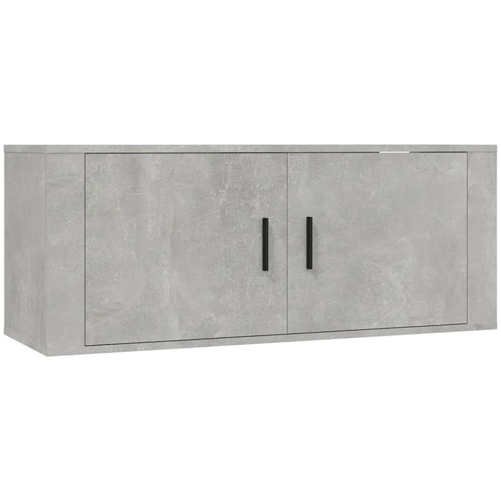 Mobile Porta Tv A Parete Grigio Cemento 100x34,5x40 Cm - Foto 2