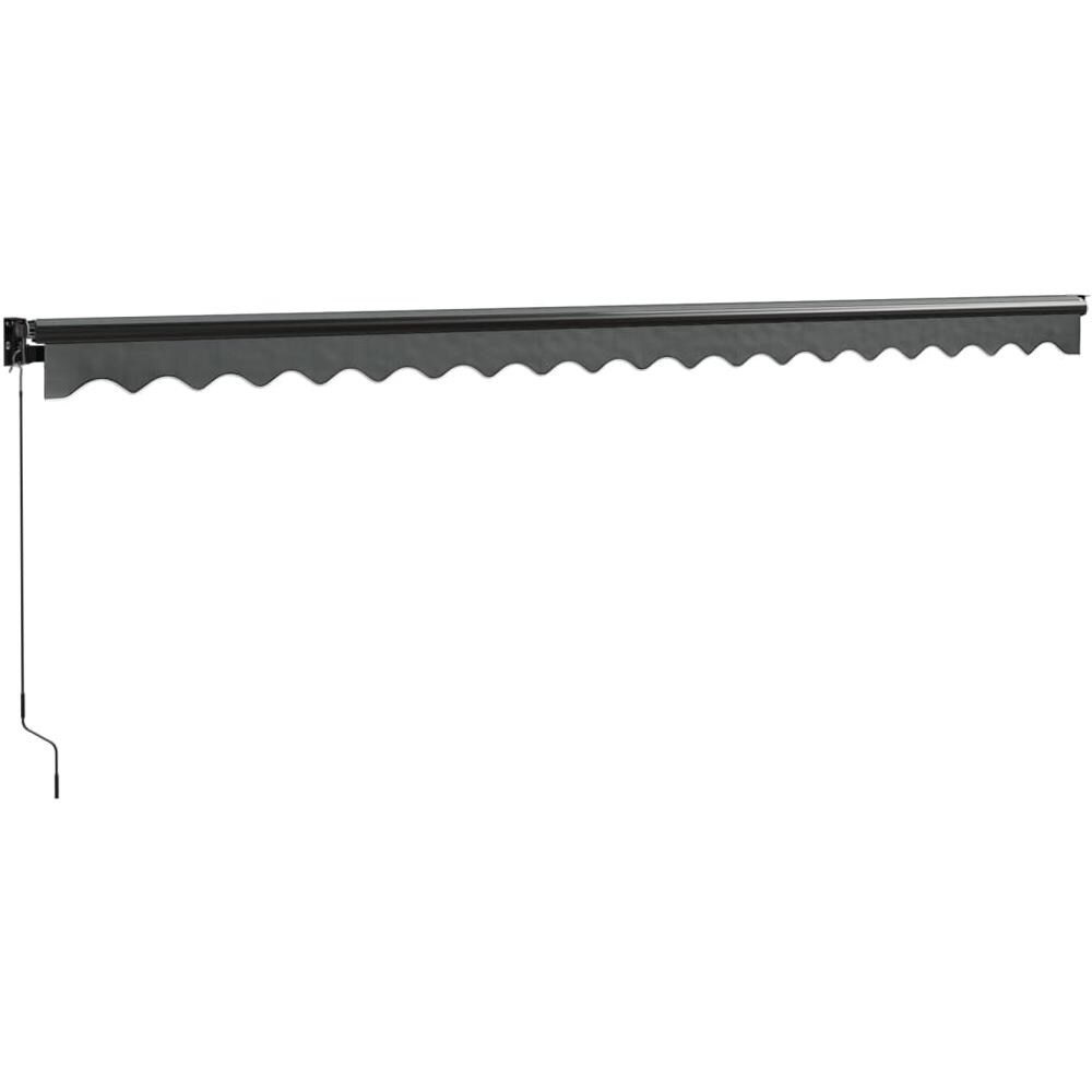 Tenda Da Sole Retrattile Antracite 5x3 M In Tessuto E Alluminio - Foto 2