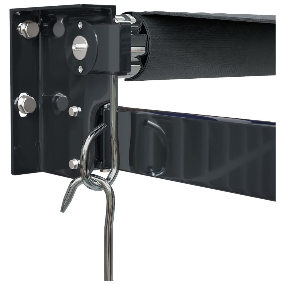 Tenda Da Sole Retrattile Antracite 5x3 M In Tessuto E Alluminio - Foto 7