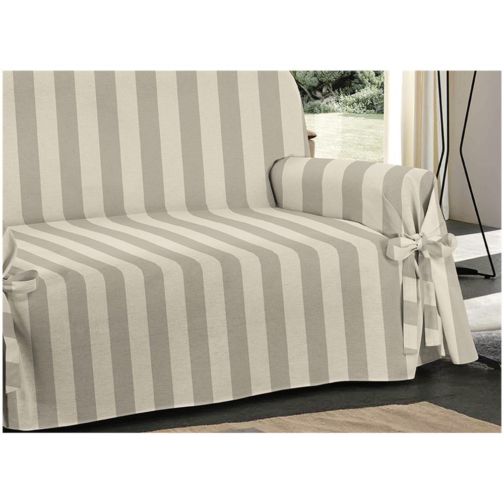 Copridivano Fodera Telo Protezione Divano Con Laccetti Fiocco Varie Fantasie 3 Posti Riga Larga - Foto 2
