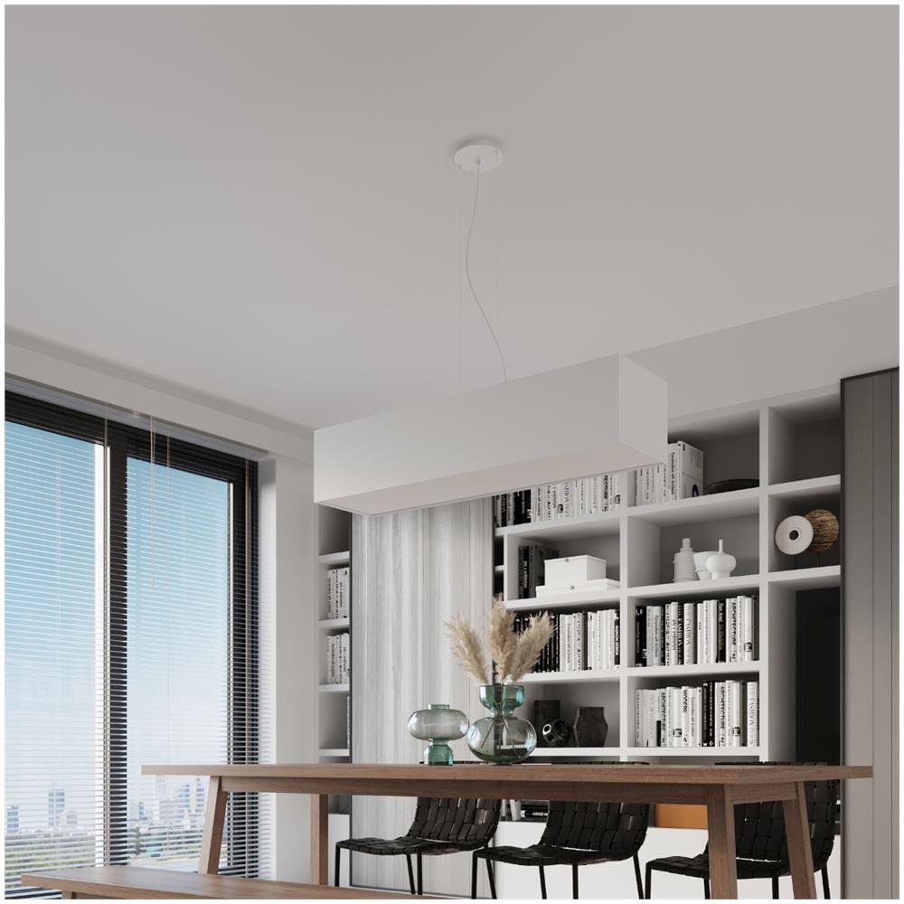 Sollux Lighting Lampadario Santa Bis 80 Bianco Sl.0779 - Minimalista Lampadari Bianco 120x80x30 Cm - Foto 7