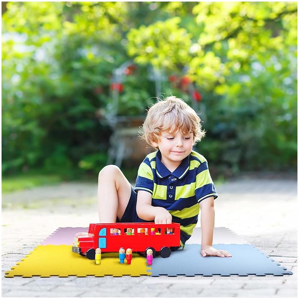 Set 4 Pezzi Tappetino Puzzle per Bambini 58 x 58 x 1cm Antiscivolo - Foto 4