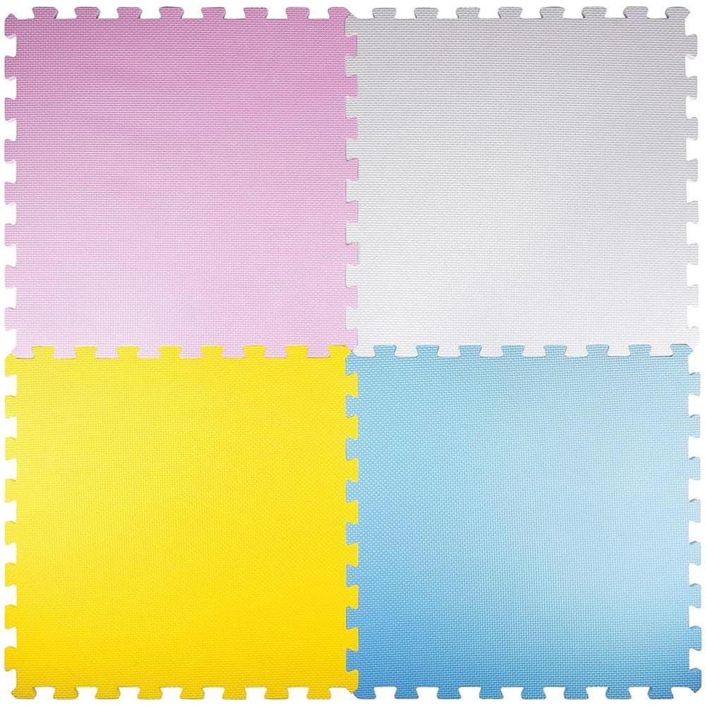 Set 4 Pezzi Tappetino Puzzle per Bambini 58 x 58 x 1cm Antiscivolo - Foto 1