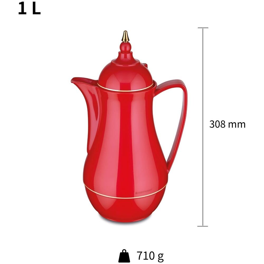 911 Borraccia termica 1L - Senza BPA - Mantiene il caldo per 24 ore - Rosso - Foto 2
