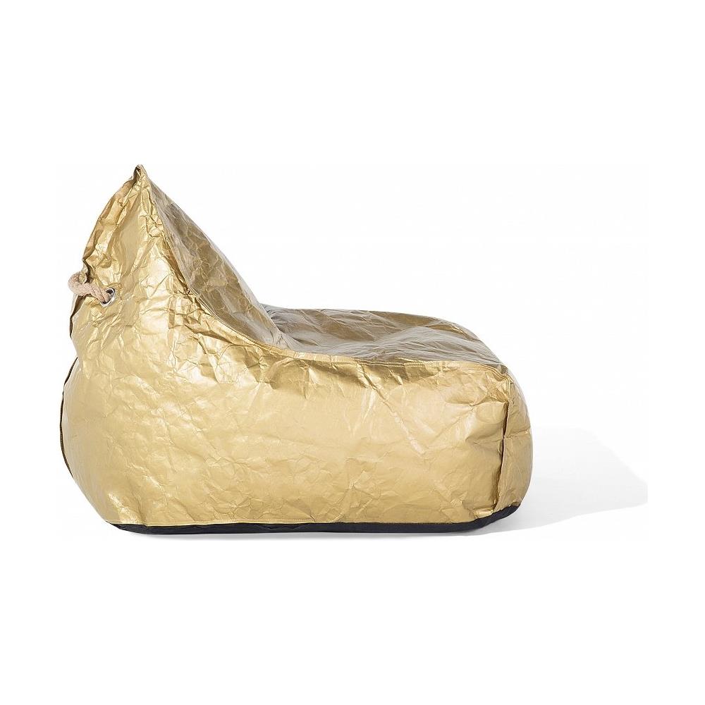 Poltrona Sacco In Poliestere Color Oro Drop - Foto 2