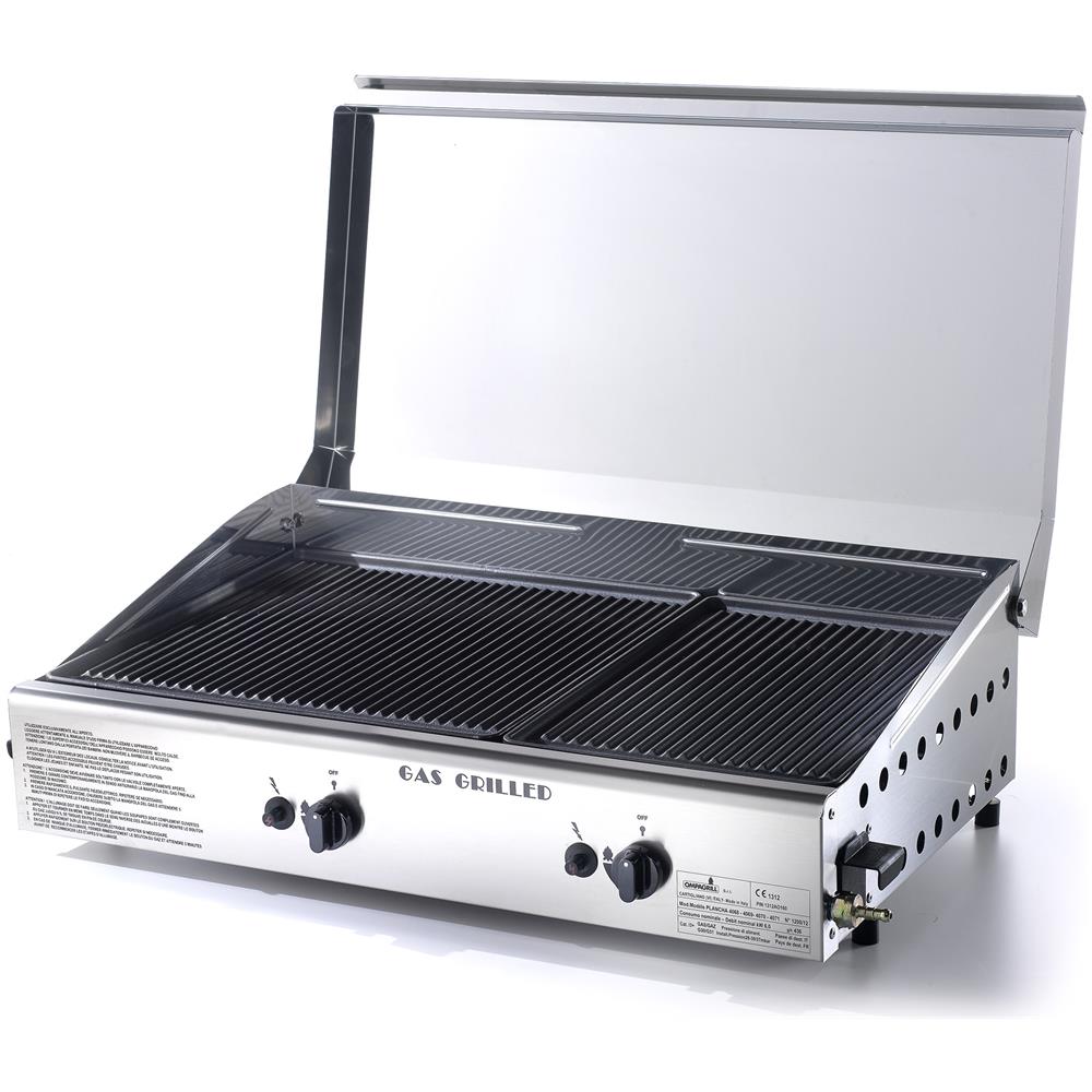 Doppia Piastra Di Cottura In Ghisa A Gas Gpl E Metano Ompagrill Plancha Double 4069 / cover / m - Foto 1