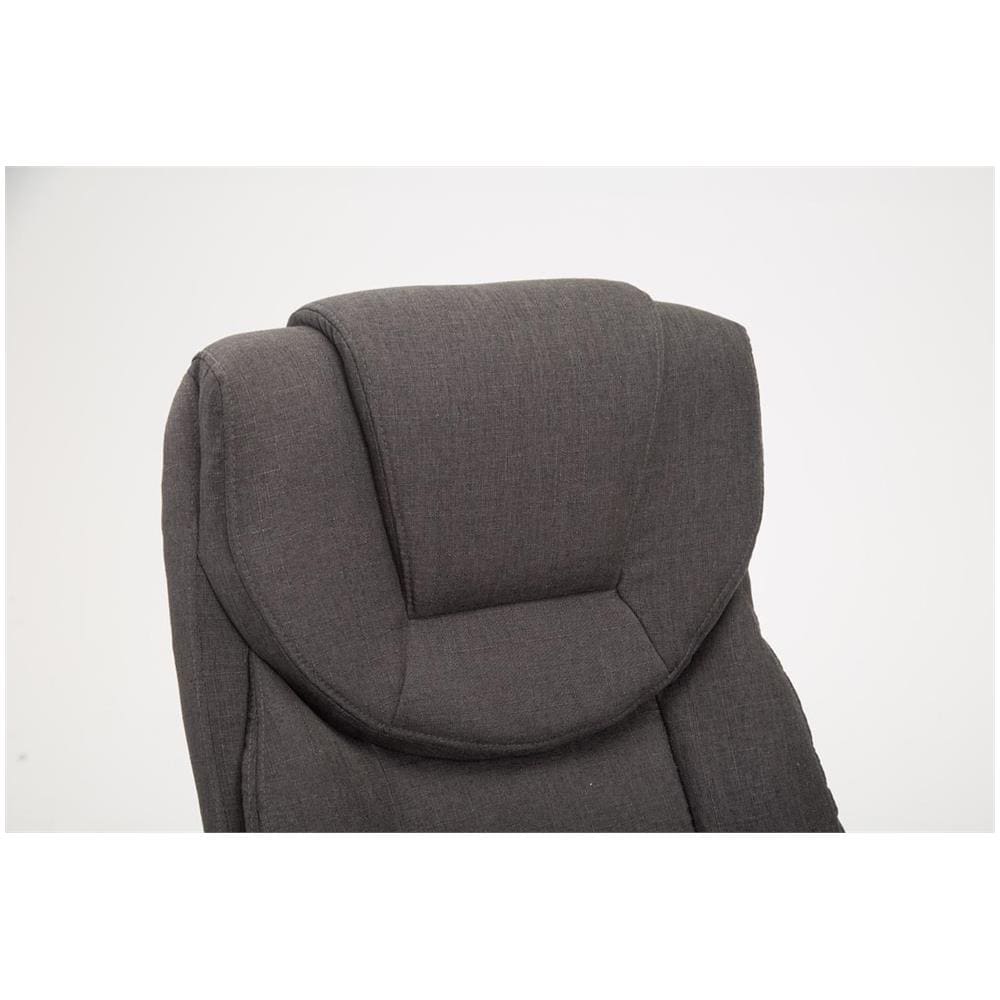 Sedia da Ufficio XL Texas V2, in Tessuto, Sedia presidenziale, meccanismo di Oscillazione, Super Imbottita, Max capacità di carico 180 kg, Girevole, con braccioli, Alto Schienale Grigio Scuro - Foto 5