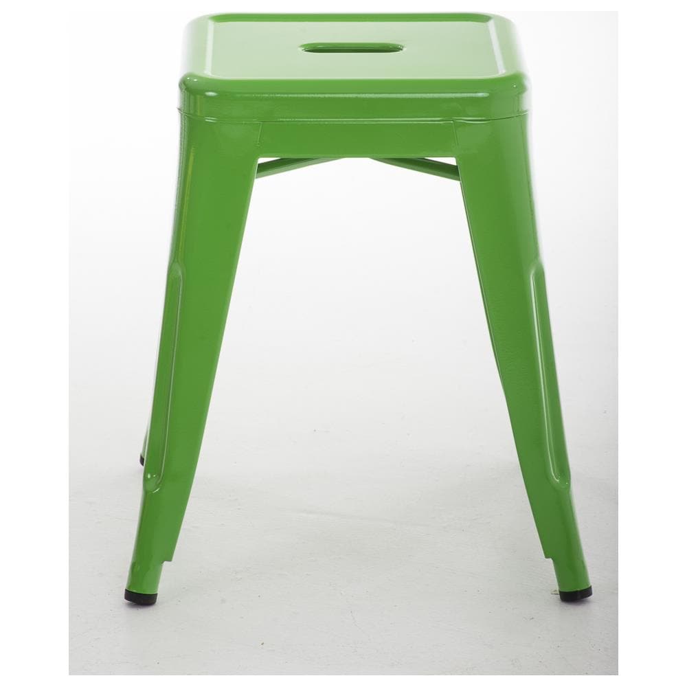 Panchetto Multiuso Armin in Metallo I Sgabello Industriale Impilabile I Sgabello Fisso Urban da Cucina Alt. 46 CM I Carico Max 200 kg Verde - Foto 2