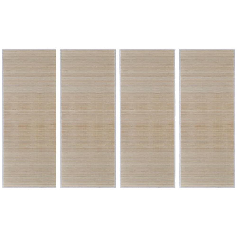 Tappeti Rettangolari In Bambù Naturale 4 Pz 120x180 Cm - Foto 2