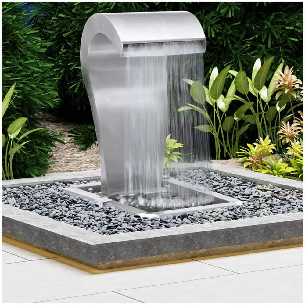 Cascata Da Giardino Argento 52,4x34,2x82 Cm In Acciaio Inox - Foto 2