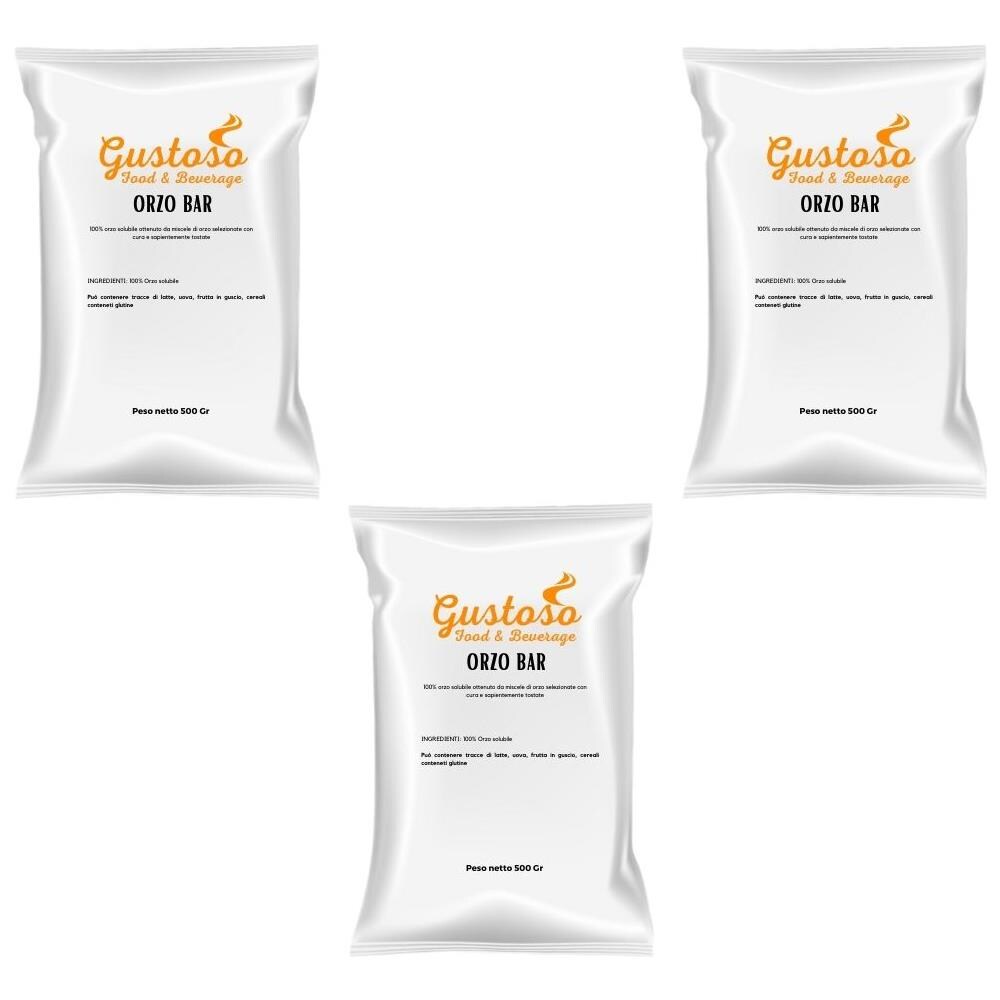 Preparato In Polvere Orzo Bar 3 Buste Da 500gr Gustoso - Foto 1