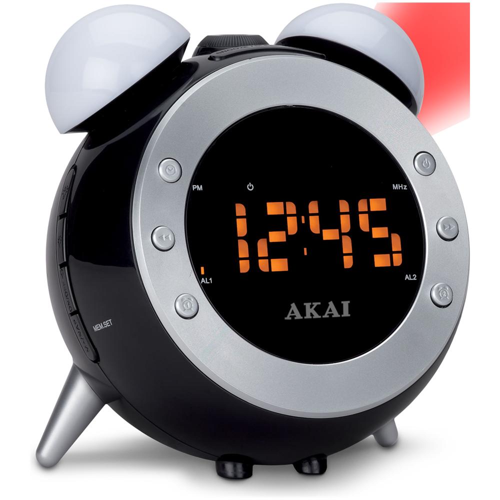 Radiosveglia Digitale AR280P con Proiezione Sintonizzatore FM Colore Nero - Foto 1