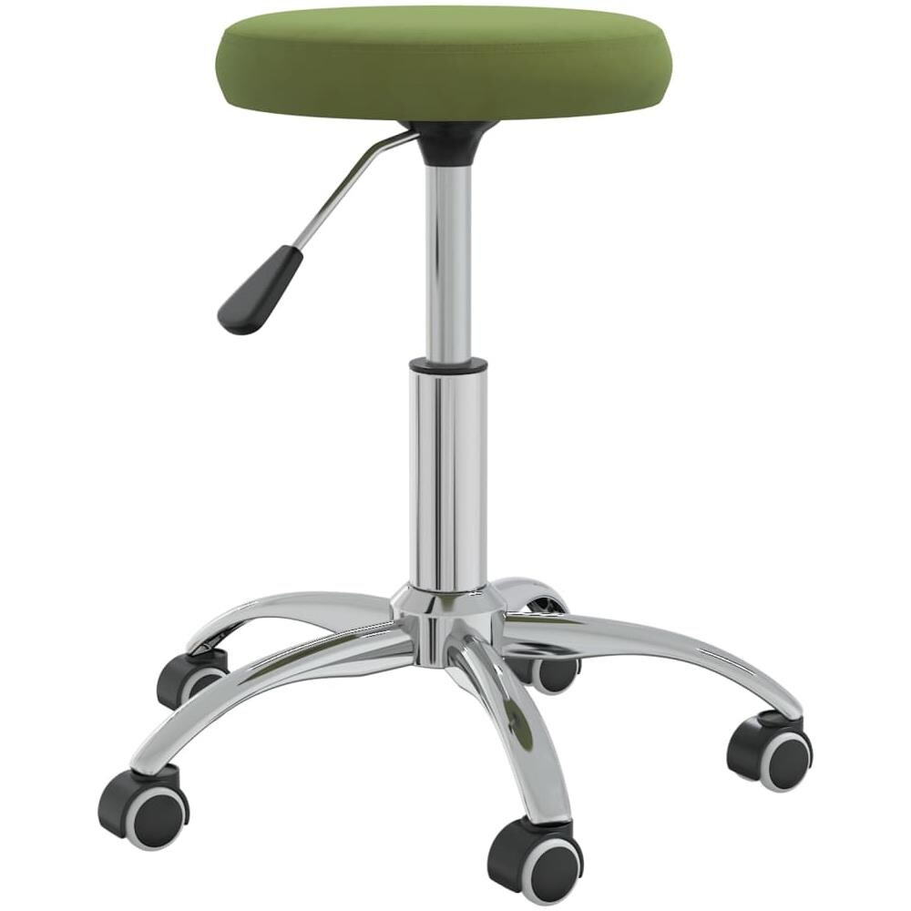 Sedia Da Ufficio Girevole Verde Chiaro In Velluto - Foto 2