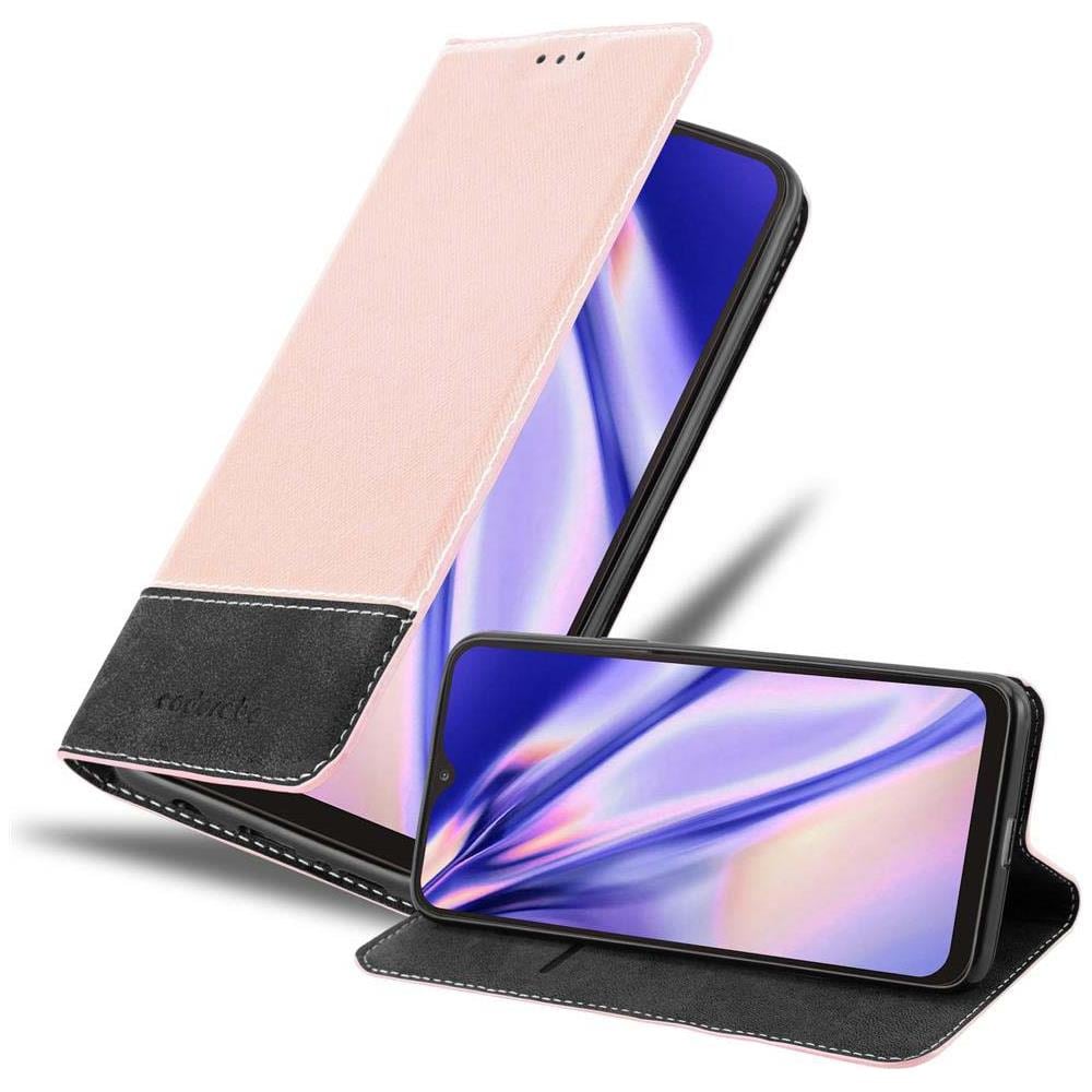 Custodia Compatibile Con Samsung Galaxy A10 In Oro Rosato Nero - Coperchio Protettiva Con Chiusura Magnetica, Funzione Stand E Tasca Per Le Carte - Foto 1