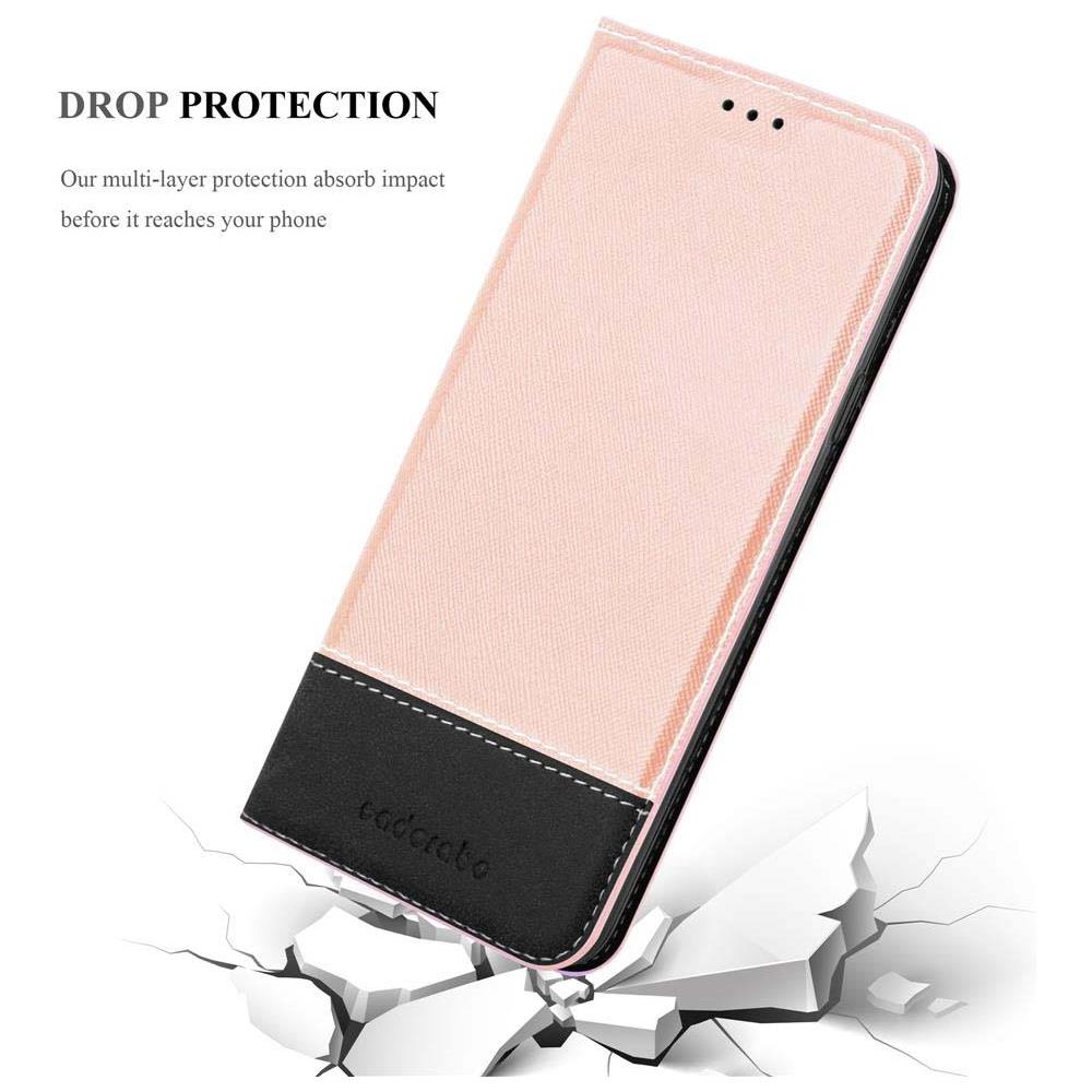 Custodia Compatibile Con Samsung Galaxy A10 In Oro Rosato Nero - Coperchio Protettiva Con Chiusura Magnetica, Funzione Stand E Tasca Per Le Carte - Foto 8