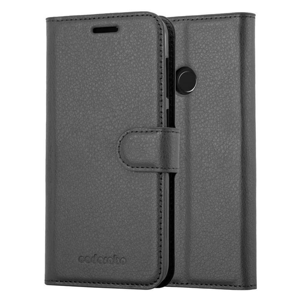 Custodia Compatibile Con Huawei Enjoy 7 In Nero Carbone - Coperchio Protettiva Con Chiusura Magnetica, Funzione Stand E Tasca Per Le Carte - Foto 8