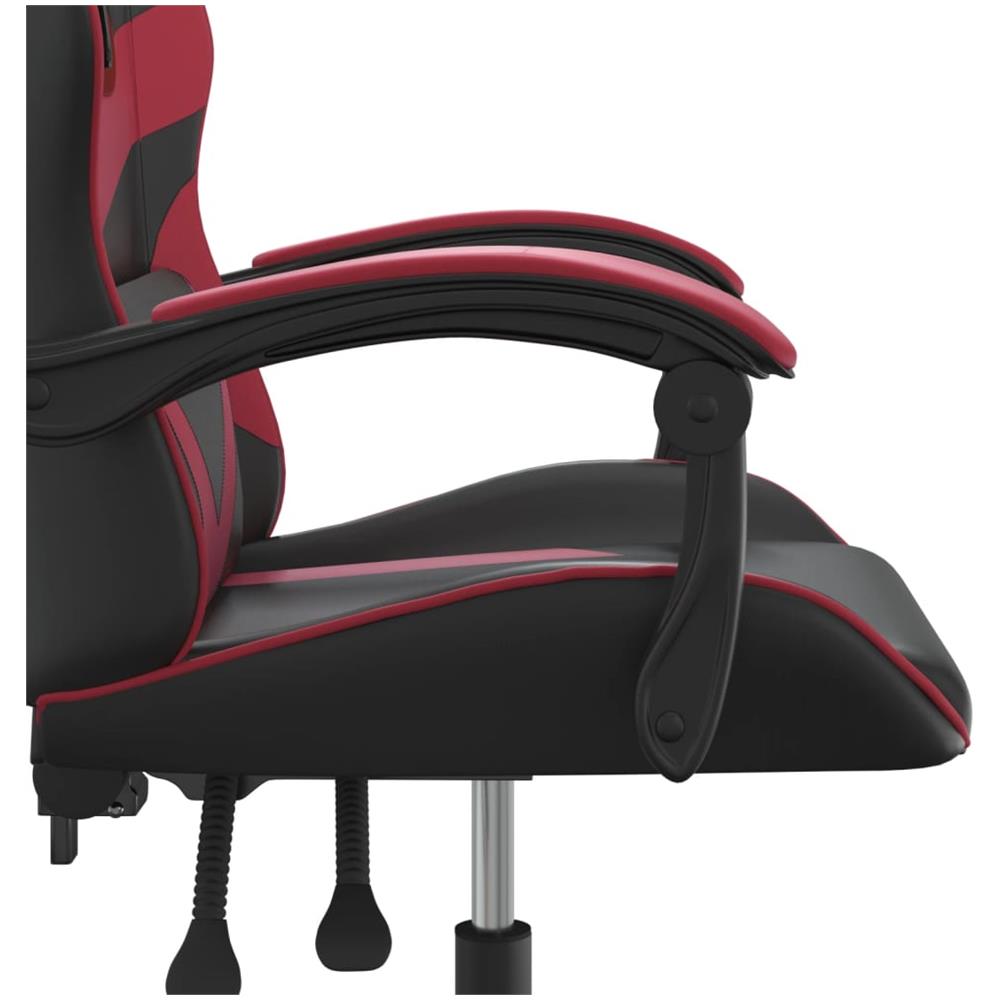 Sedia Gaming Nero E Rosso Vino In Similpelle - Foto 11