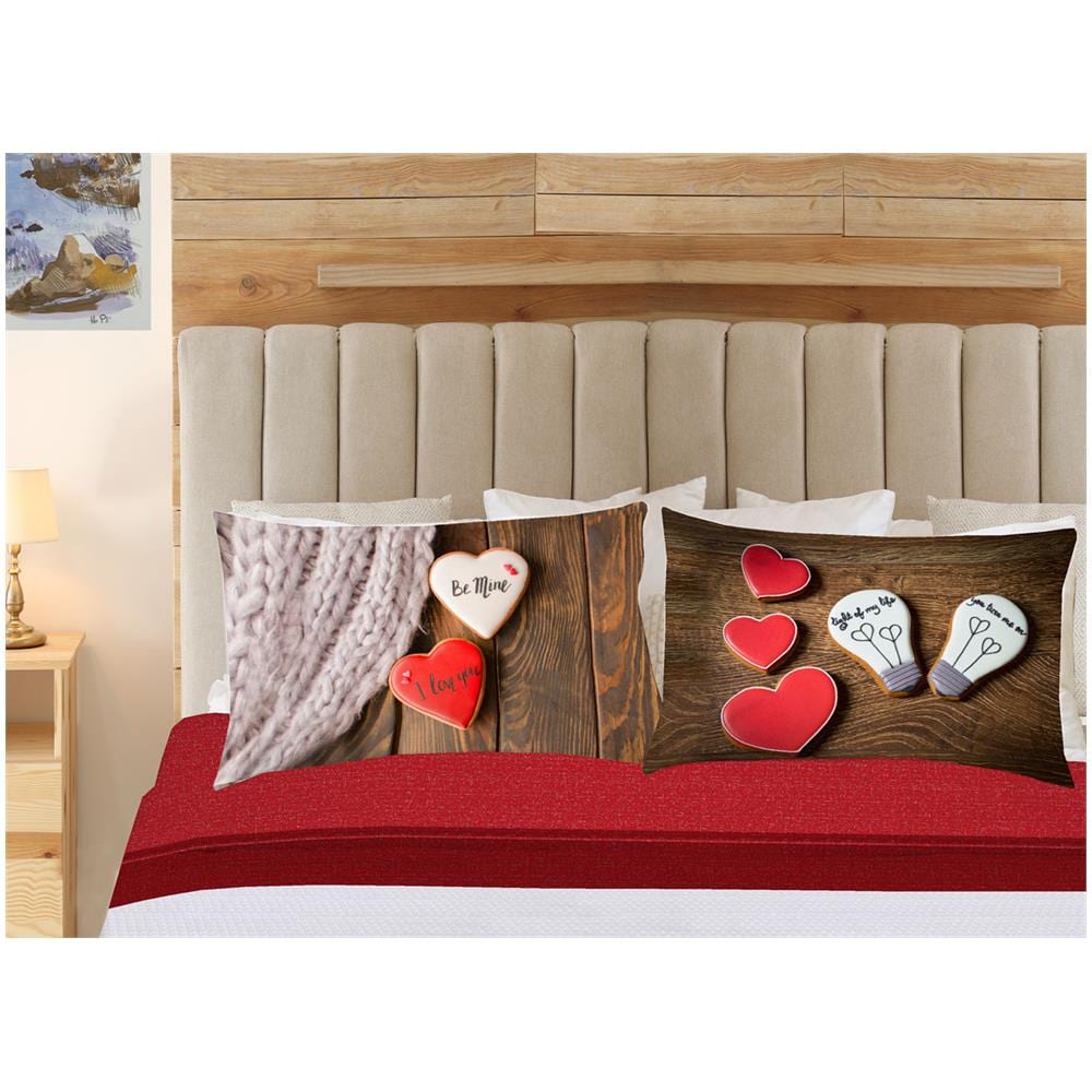 Completo Lenzuola In 100% Cotone Linea Digitale Spin-off Disegni Vari Matrimoniale Biscottini Cuore - Foto 1